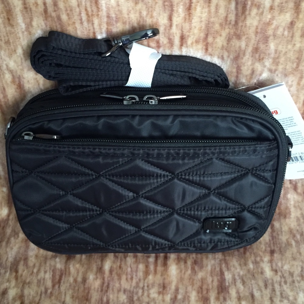 Lug Roundabout 2 Black Convertible Crossbody Bag.